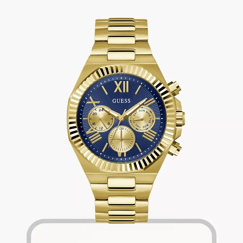 Guess Equity Blue Dial Gold-tone Men’s Watch- GW0703G6